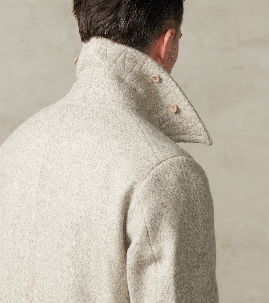 Swiss Army Overcoat - Marling & Evans® Ecru Undyed Boxweave Overcoating