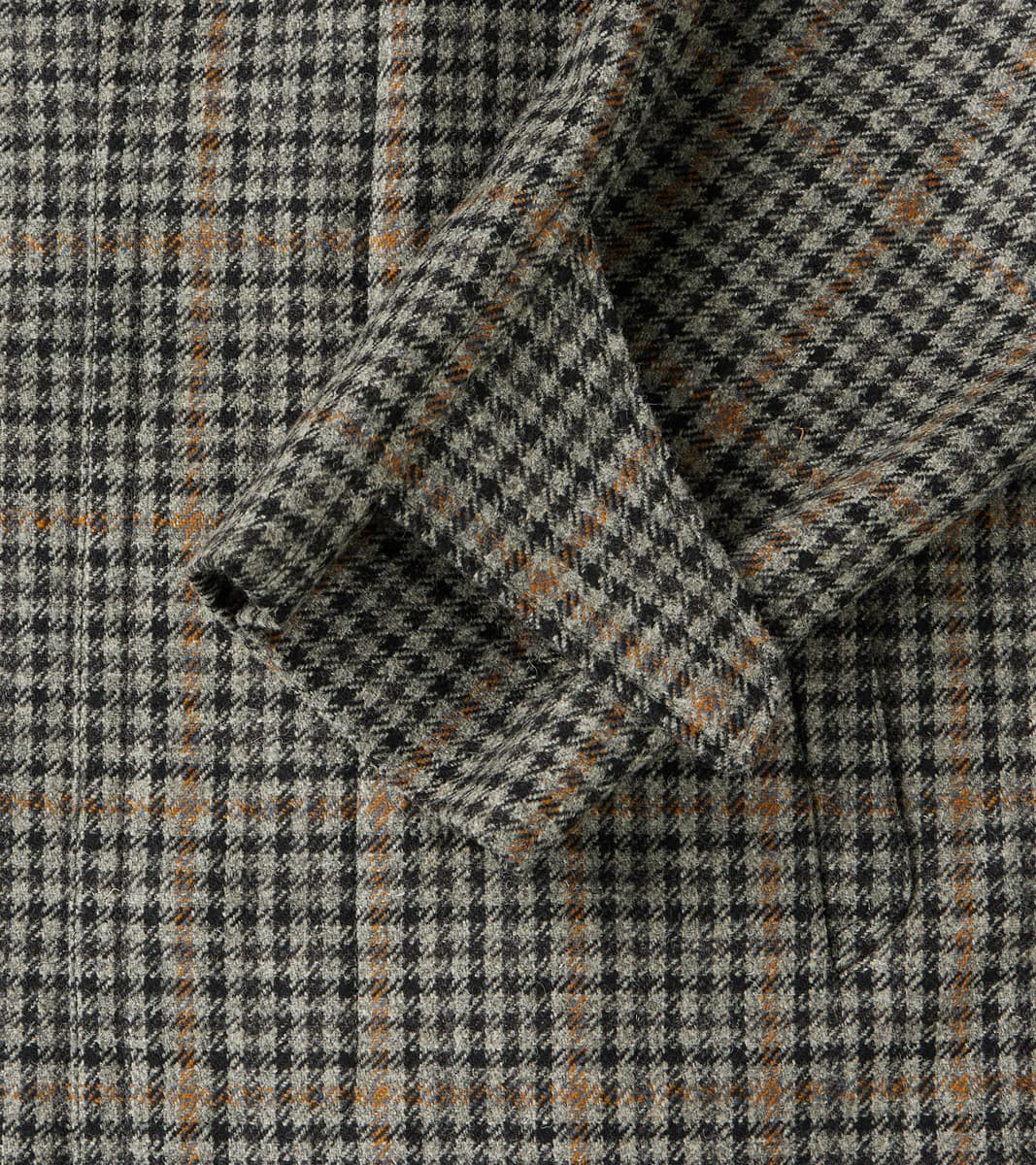 English Traveler Opus Coat - Lovat® London Town Grey Tweed Check