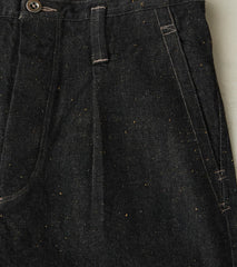 French Work Trousers - Charcoal Donegal Selvedge Denim