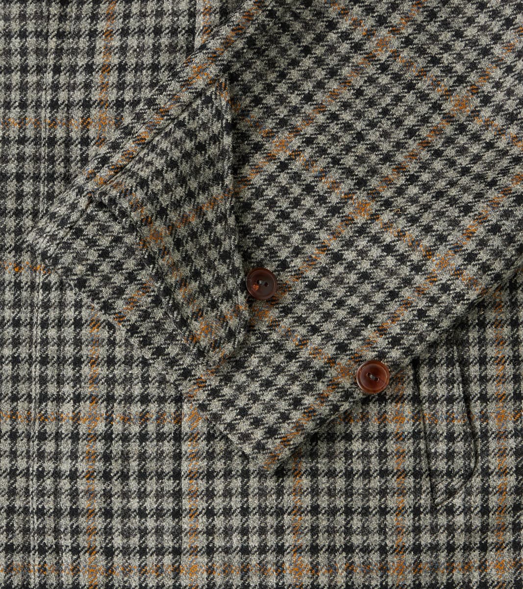 English Traveler Opus Coat - Lovat® London Town Grey Tweed Check