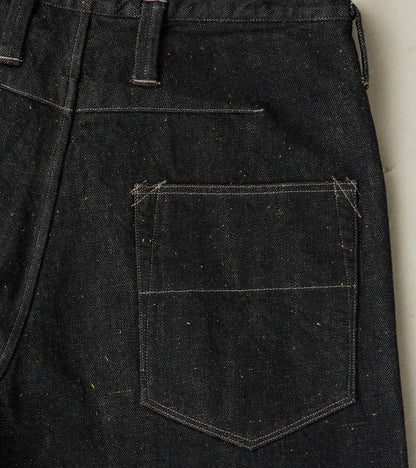 French Work Trousers - Charcoal Donegal Selvedge Denim