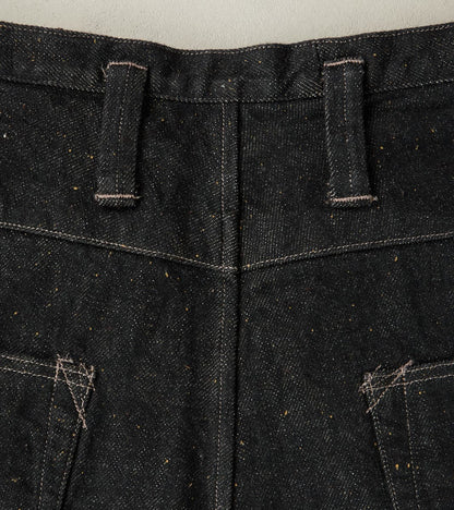 French Work Trousers - Charcoal Donegal Selvedge Denim