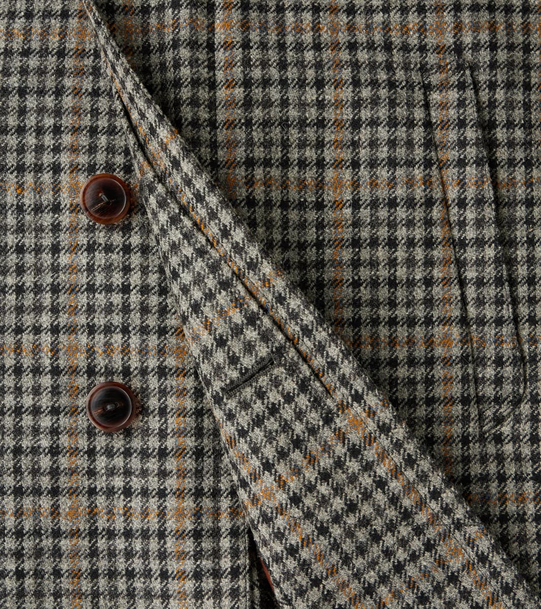 English Traveler Opus Coat - Lovat® London Town Grey Tweed Check