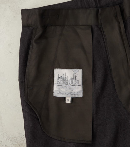 Swiss Army Cargo Trousers - Aubergine Tussah Silk Herringbone