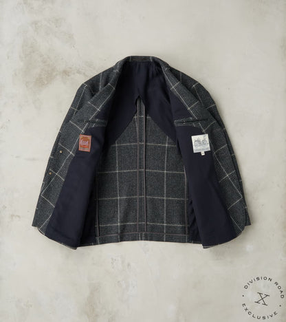 English Country Wanderer Jacket - Lovat® Charcoal Sporting Tweed Check