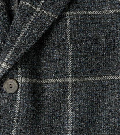 English Country Wanderer Jacket - Lovat® Charcoal Sporting Tweed Check