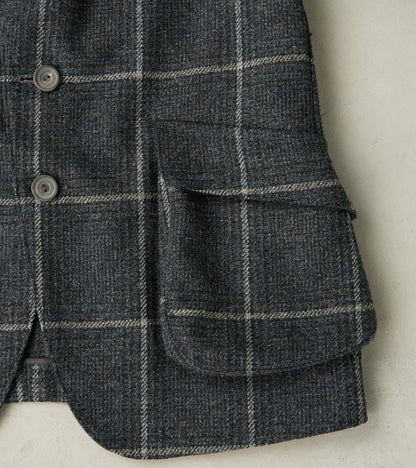 English Country Wanderer Jacket - Lovat® Charcoal Sporting Tweed Check