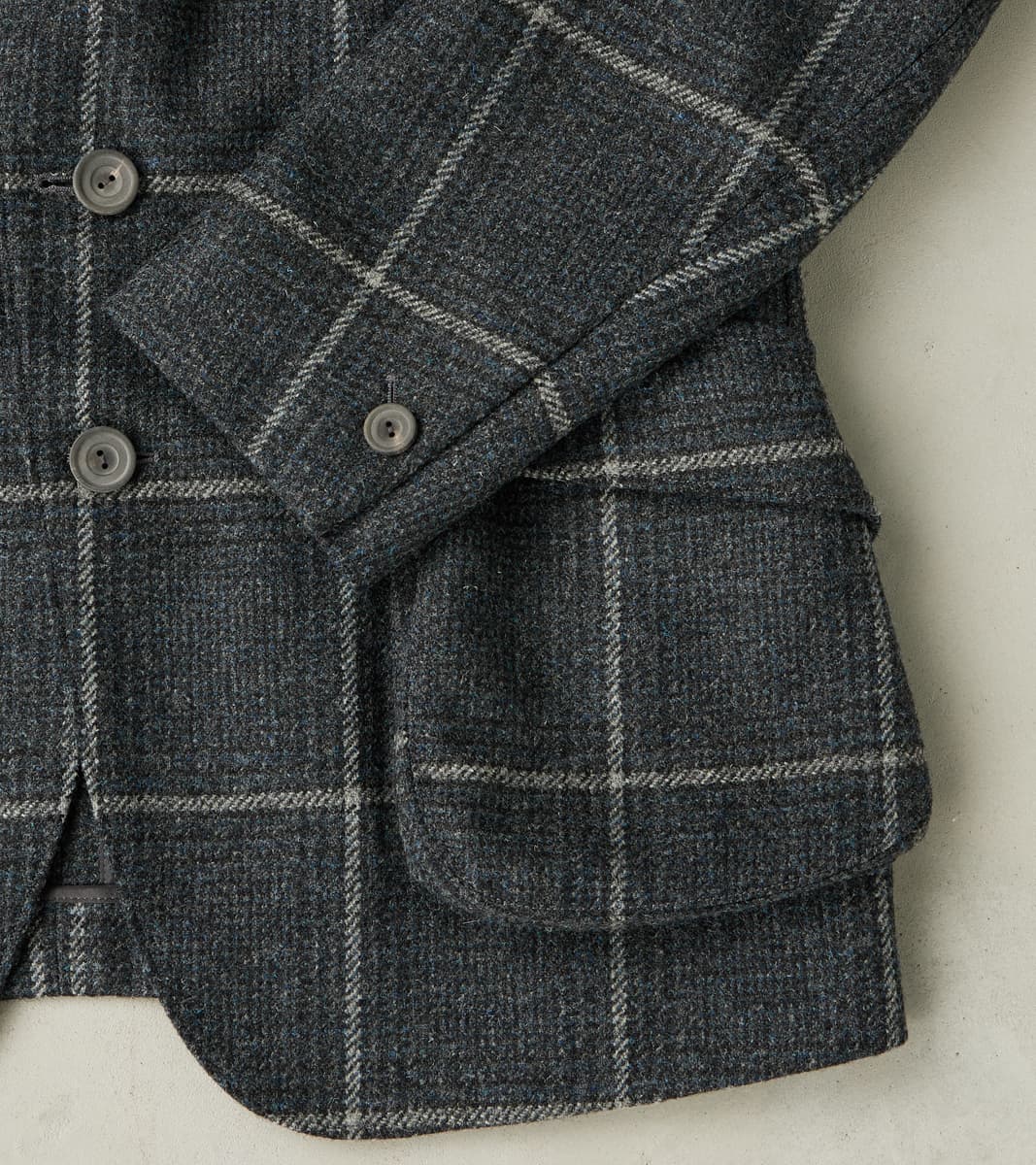 English Country Wanderer Jacket - Lovat® Charcoal Sporting Tweed Check