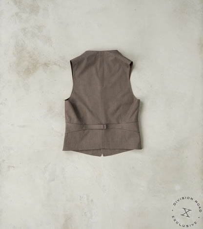 English Dress Hunt Vest - Dark Natural Optim® Wool Gabardine