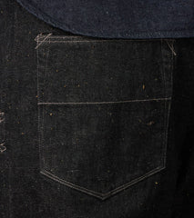 French Work Trousers - Charcoal Donegal Selvedge Denim