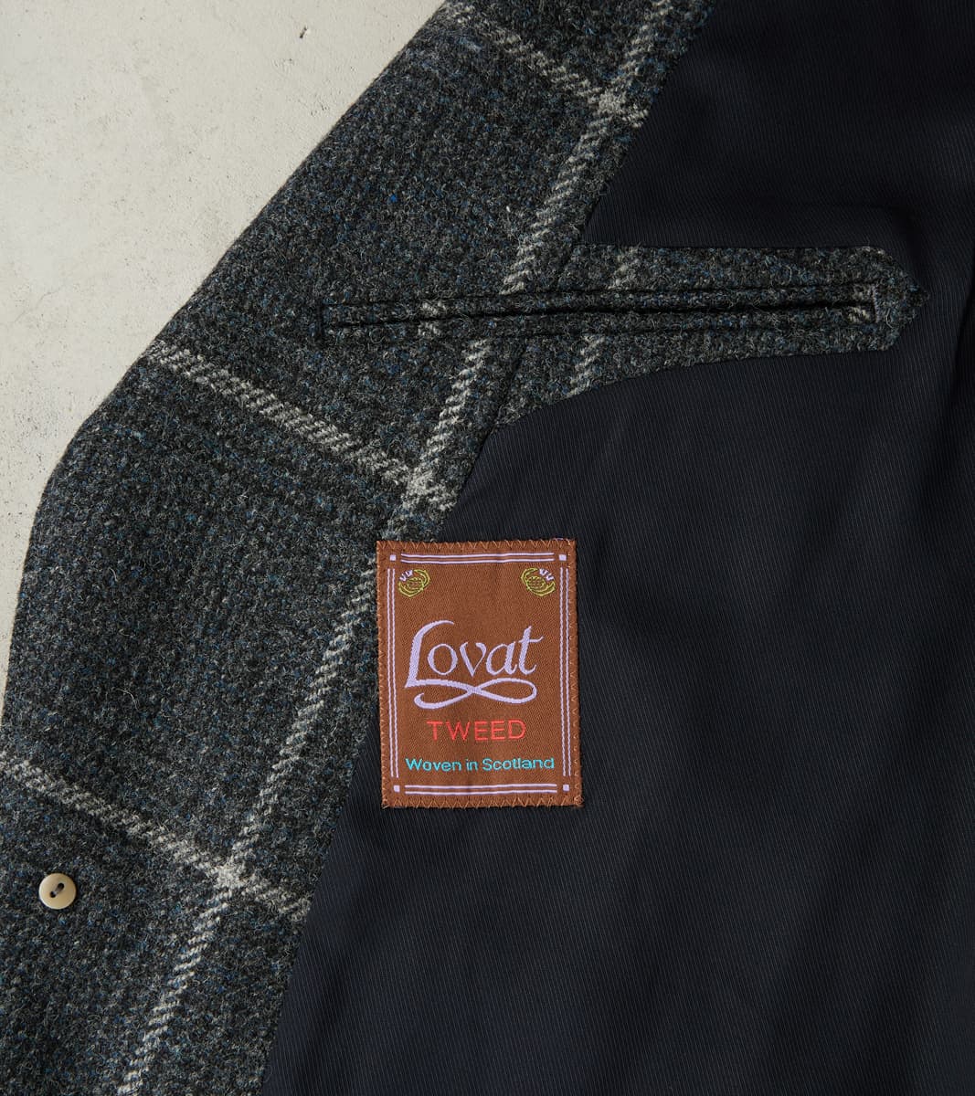 English Country Wanderer Jacket - Lovat® Charcoal Sporting Tweed Check