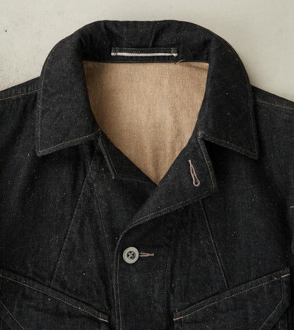 French Rapide Jacket - Charcoal Donegal Selvedge Denim