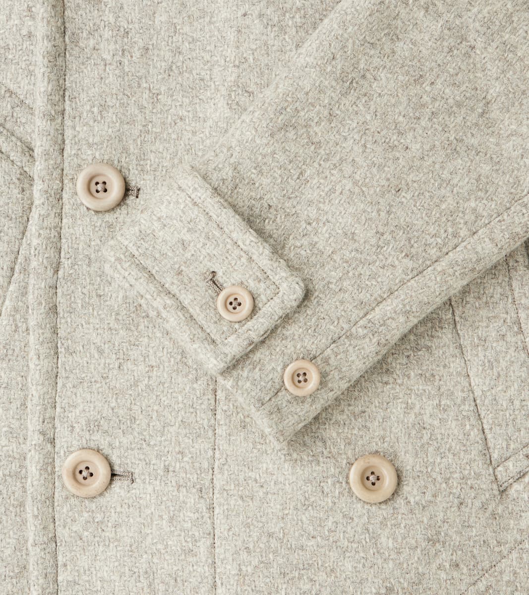 Swiss Army Overcoat - Marling & Evans® Ecru Undyed Boxweave Overcoating