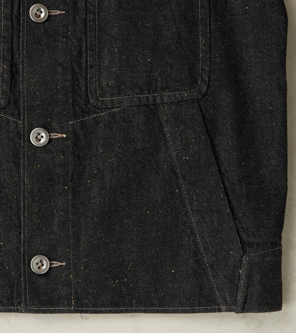 French Rapide Jacket - Charcoal Donegal Selvedge Denim