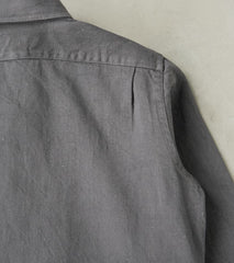 American Camp Shirt - Concrete Linen Cotton Selvedge Denim
