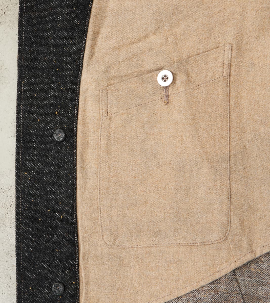 French Rapide Jacket - Charcoal Donegal Selvedge Denim