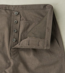 French Work Trousers - Dark Natural Optim® Wool Gabardine