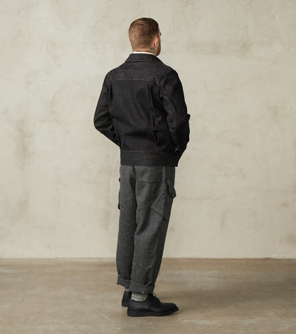 French Rapide Jacket - Charcoal Donegal Selvedge Denim