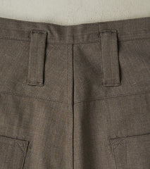 French Work Trousers - Dark Natural Optim® Wool Gabardine