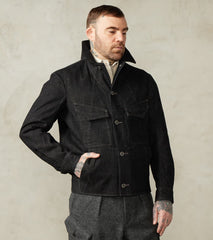 MotivMfg x Division Road French Rapide Jacket - Charcoal Donegal Selvedge Denim