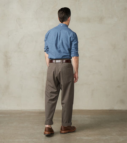 French Work Trousers - Dark Natural Optim® Wool Gabardine