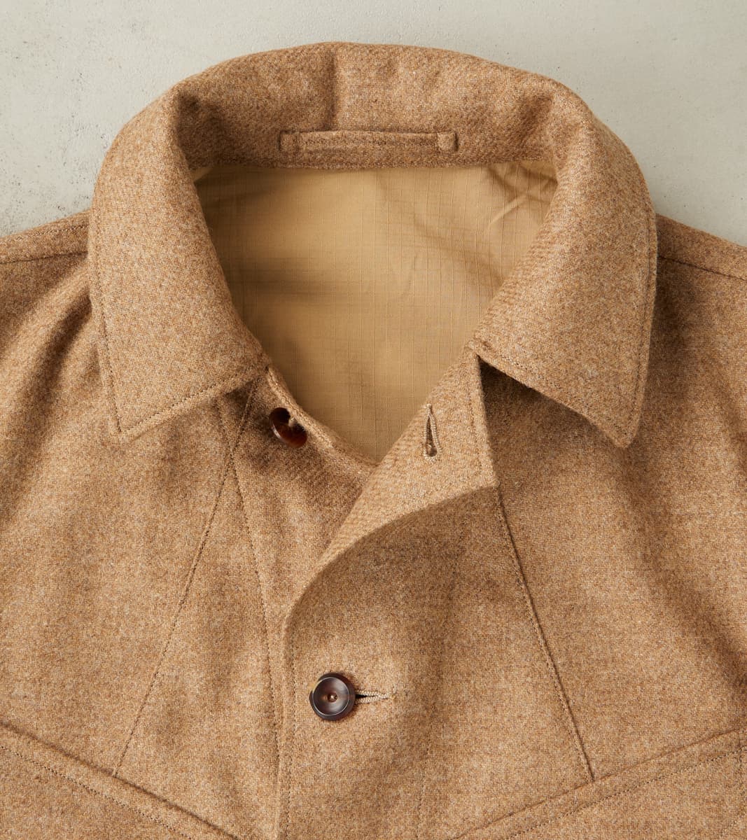 French Rapide Jacket - Abraham Moon® Camel Merino Twill