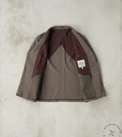 English Dress Hunt Jacket - Dark Natural Optim® Wool Gabardine