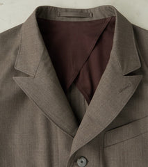 English Dress Hunt Jacket - Dark Natural Optim® Wool Gabardine