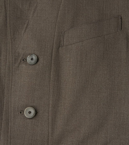 English Dress Hunt Jacket - Dark Natural Optim® Wool Gabardine