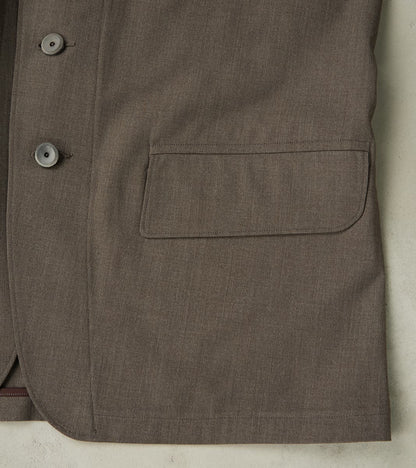 English Dress Hunt Jacket - Dark Natural Optim® Wool Gabardine