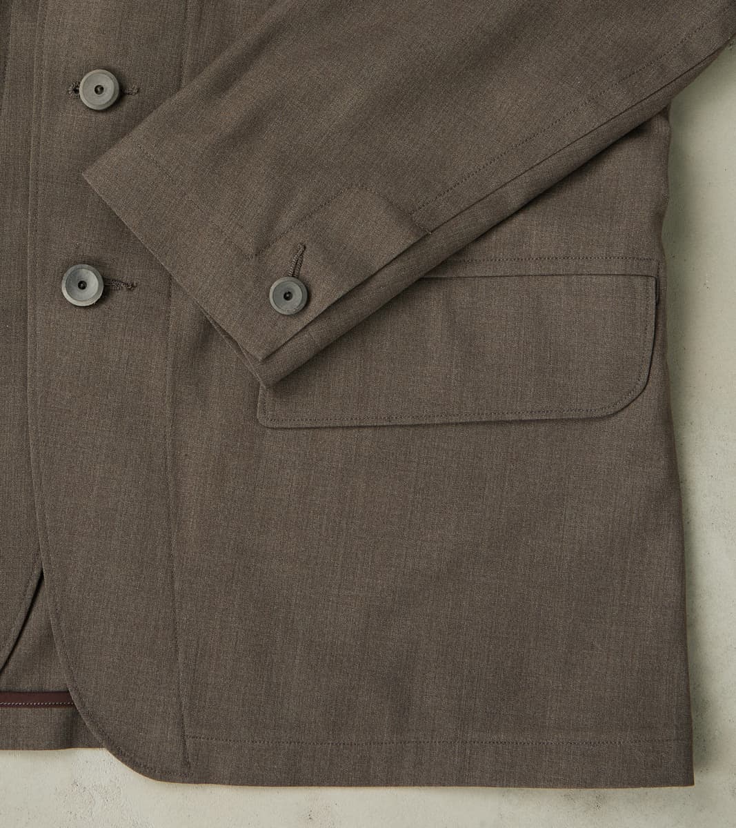 English Dress Hunt Jacket - Dark Natural Optim® Wool Gabardine