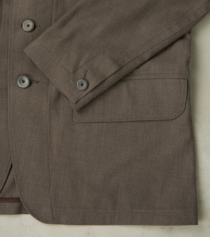 English Dress Hunt Jacket - Dark Natural Optim® Wool Gabardine