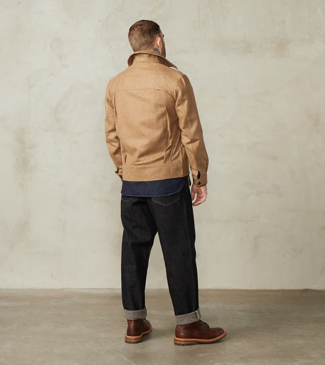 French Rapide Jacket - Abraham Moon® Camel Merino Twill