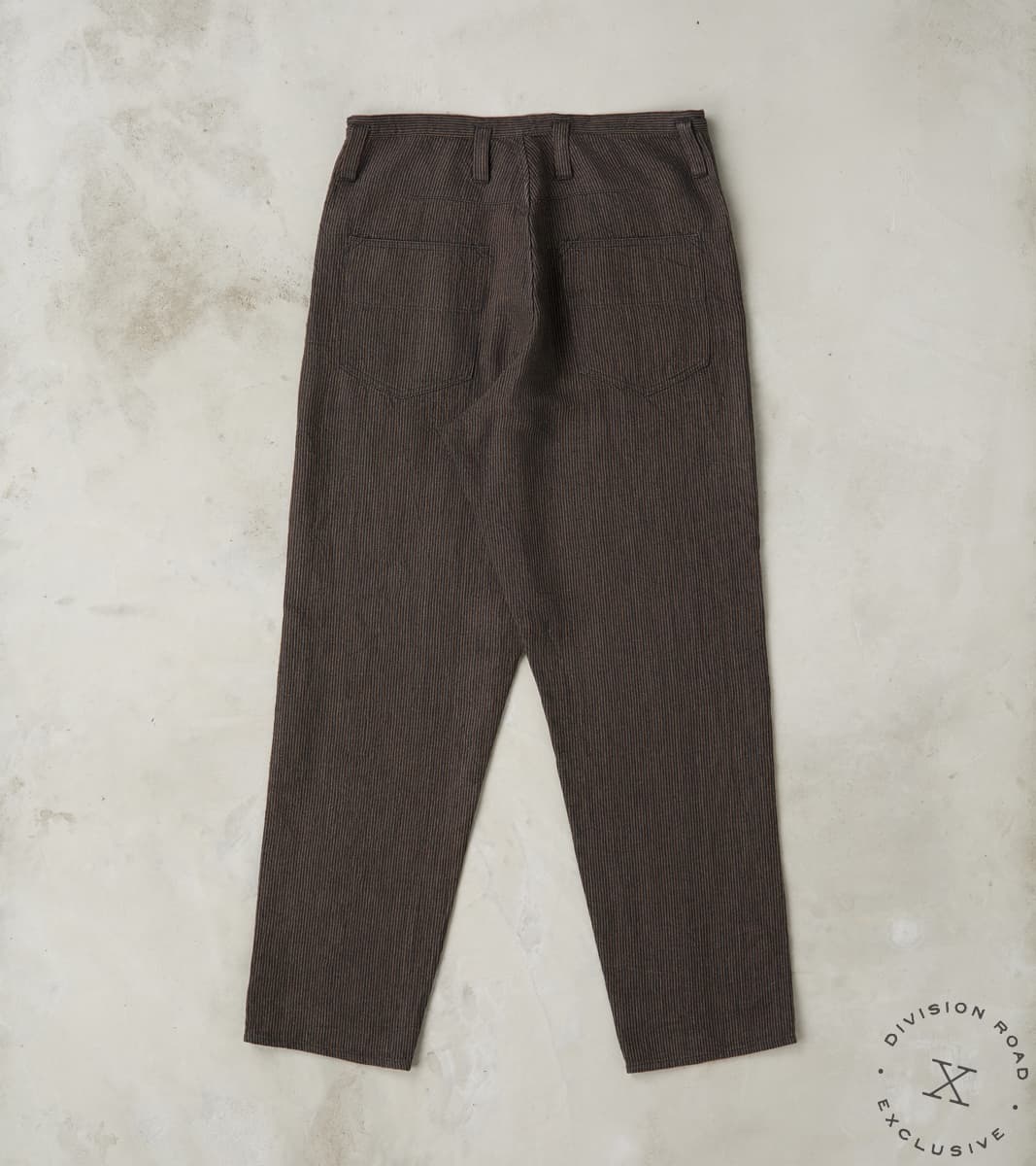 French Work Trousers - Antique Stripe High Twist Linen Serge