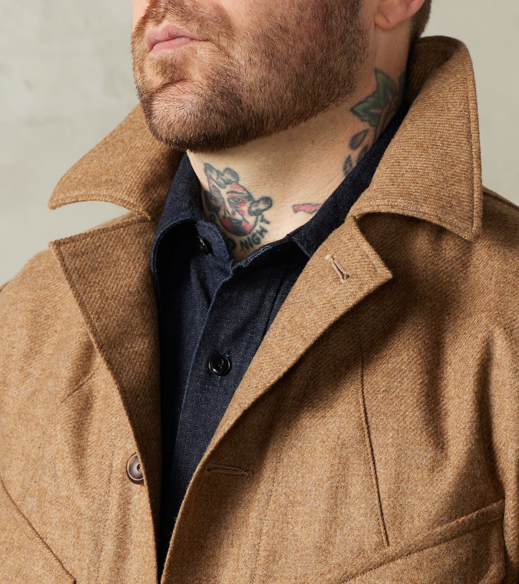 French Rapide Jacket - Abraham Moon® Camel Merino Twill