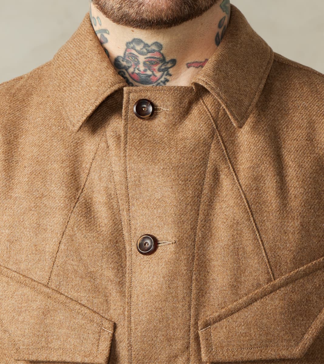 French Rapide Jacket - Abraham Moon® Camel Merino Twill