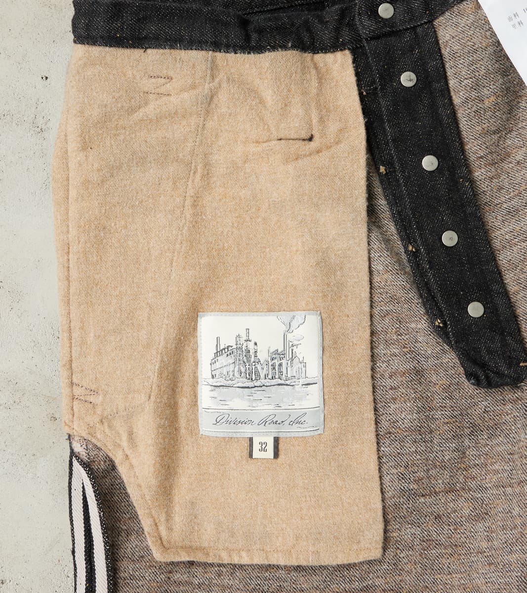 French Work Trousers - Charcoal Donegal Selvedge Denim