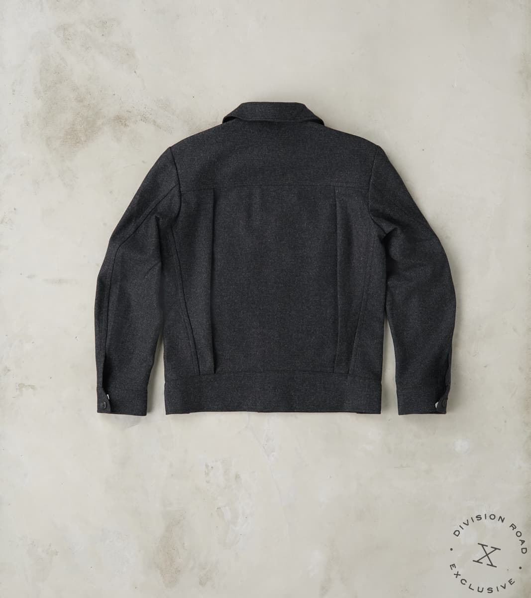 French Rapide Jacket - Abraham Moon® Coal Merino Twill