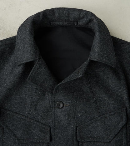 French Rapide Jacket - Abraham Moon® Coal Merino Twill