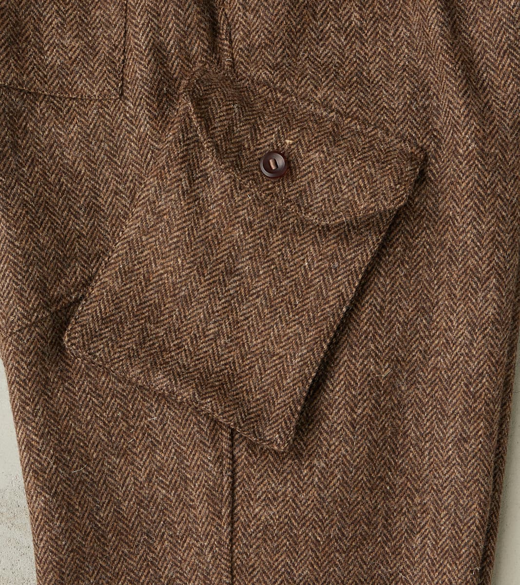 Swiss Army Cargo Trousers - Marling & Evans® Natural Undyed Herringbone Twill