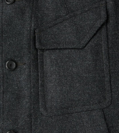 French Rapide Jacket - Abraham Moon® Coal Merino Twill