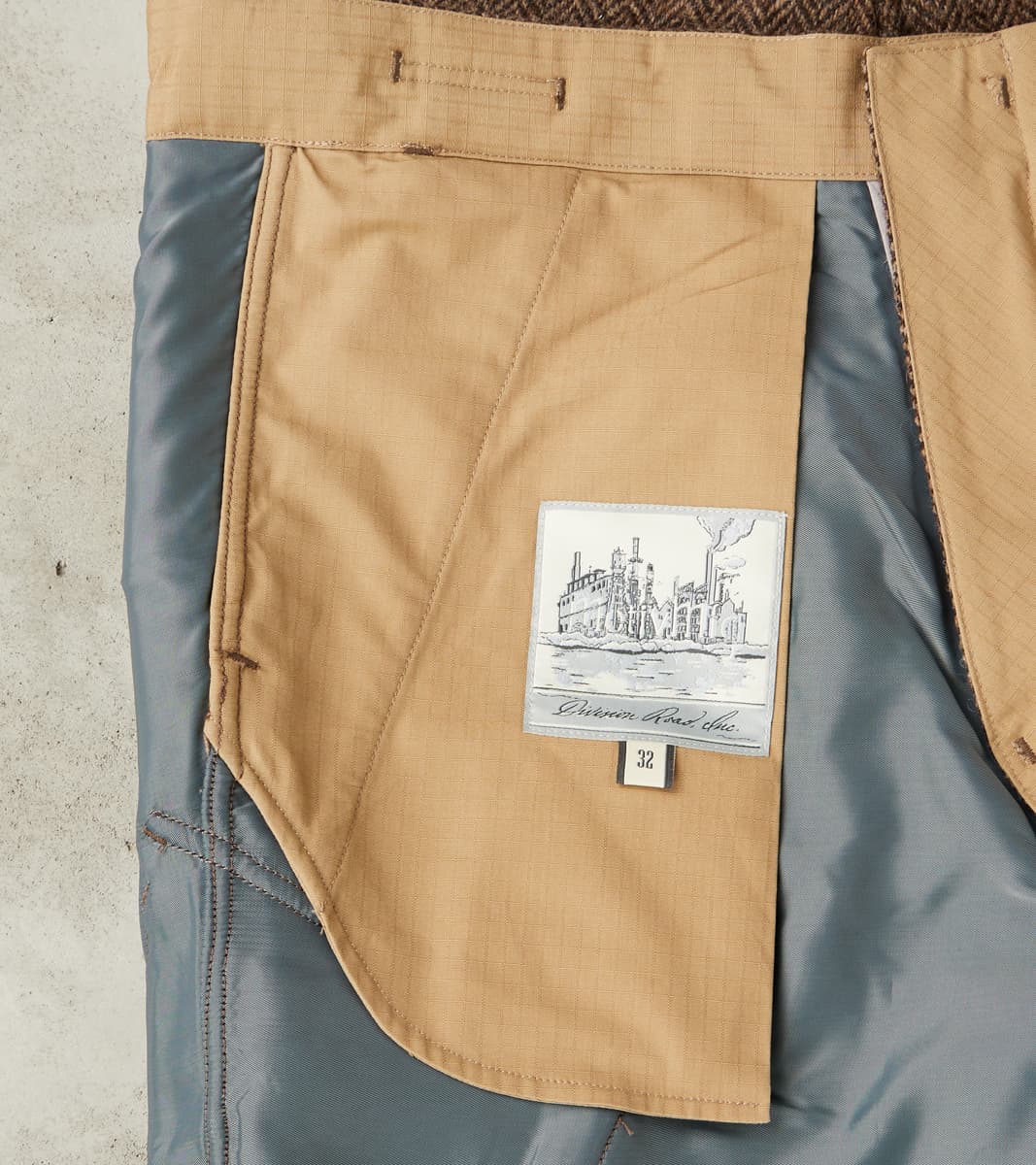 Swiss Army Cargo Trousers - Marling & Evans® Natural Undyed Herringbone Twill