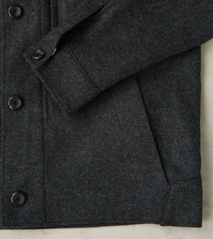 French Rapide Jacket - Abraham Moon® Coal Merino Twill