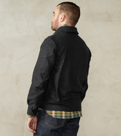 French Rapide Jacket - Abraham Moon® Coal Merino Twill