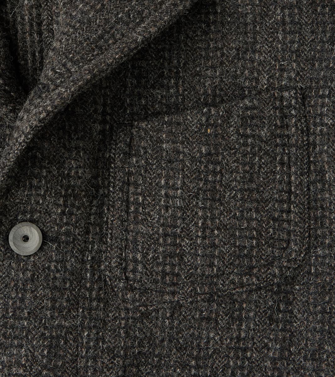 English Hunt Work Jacket - Lovat® Graphite Honeycomb Stripe Shetland Tweed