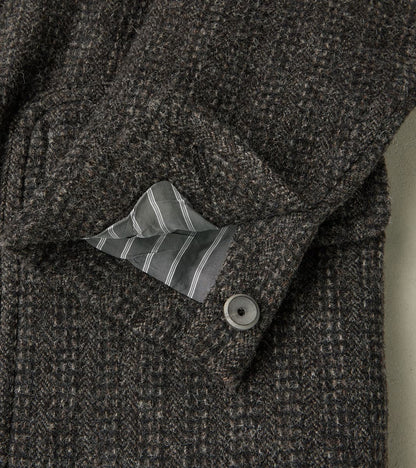 English Hunt Work Jacket - Lovat® Graphite Honeycomb Stripe Shetland Tweed