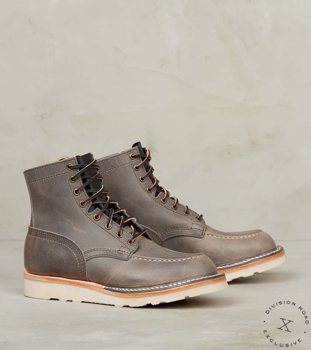 Concrete Workman Moc - HNW - Nicks Christy - Horween Light Grey Cypress