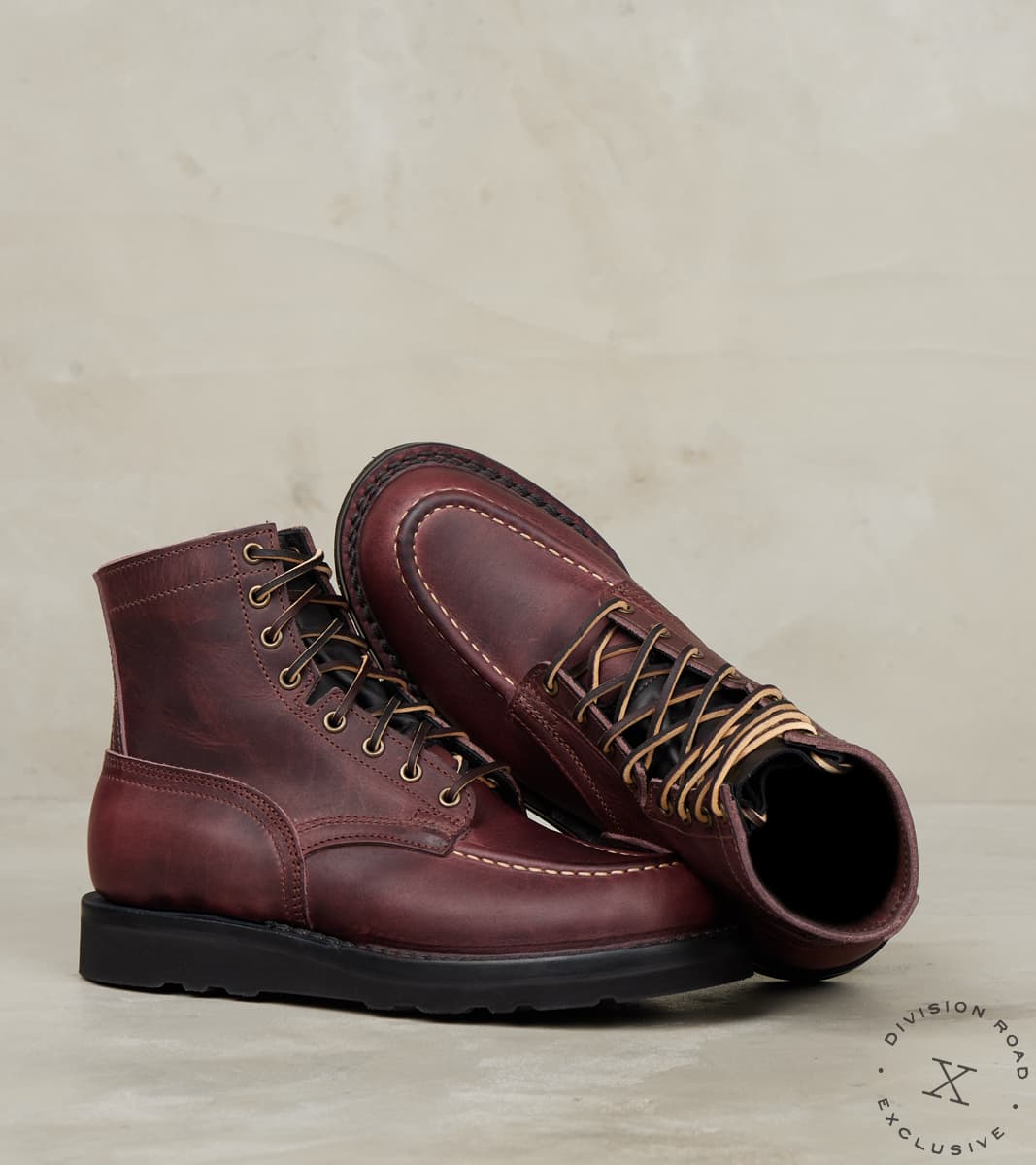 Black Cherry Workman Moc - HNW - Nicks Christy - Horween Color 8 Cypress