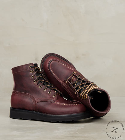 Black Cherry Workman Moc - HNW - Nicks Christy - Horween Color 8 Cypress