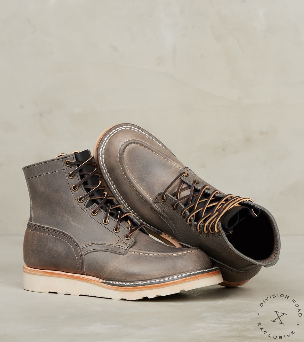 Concrete Workman Moc - HNW - Nicks Christy - Horween Light Grey Cypress